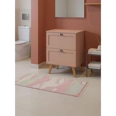 Gabinete para Banheiro Milano Retrô com Tampo 3 Gavetas MDF 60CM Rosa On Móveis