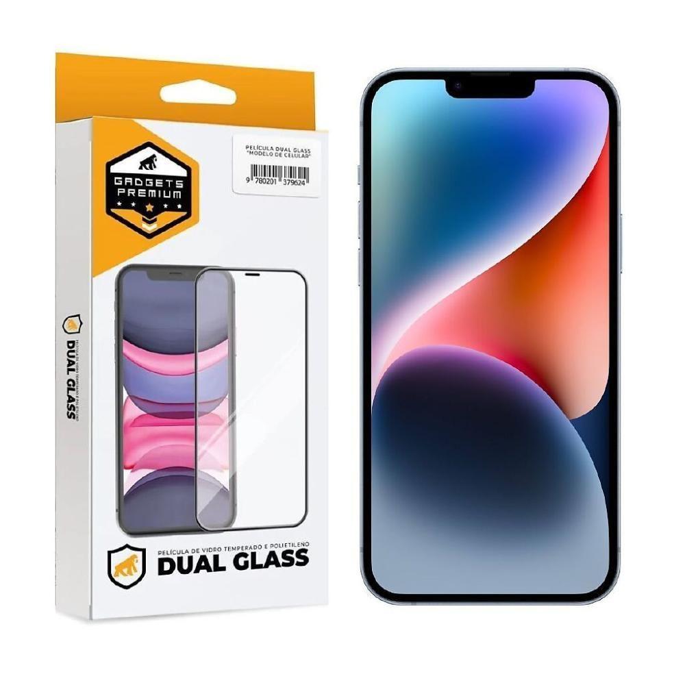 Película Para Iphone 14 Plus - Dual Glass Preta - Gshield - 1