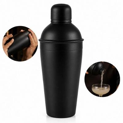 Coqueteleira Black Premium 550ML Aço Inox com Tampa Fosca para Drinks Preta