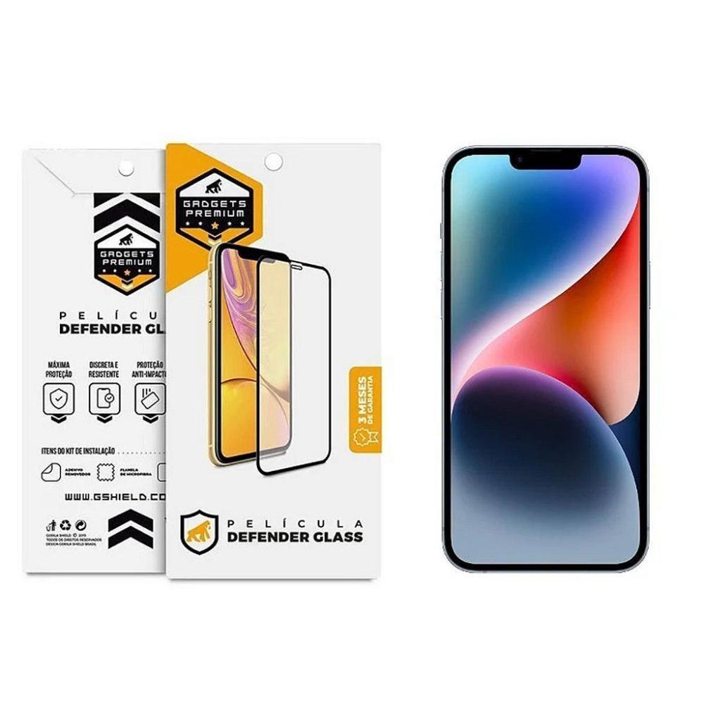 Película Para Iphone 14 Plus - Defender Glass Preta - Gshield - 1