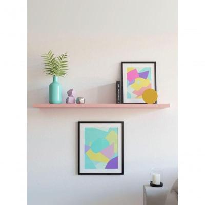 Prateleira Dallas sem Porta 1 Prateleira MDF 180CM Rosa On Móveis Fixação Invisível
