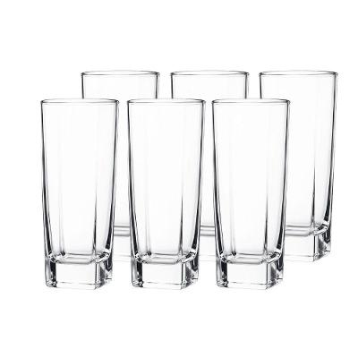 Jogo de Copos Miami 320ML Vidro Design Moderno para Bebidas Transparente Quality House