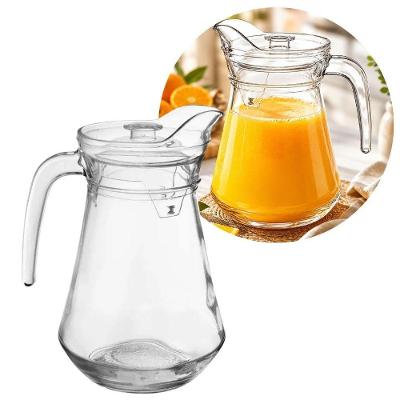 Jarra Flora para Bebidas com Tampa Acrílica e Puxador para Cafés da Manhã Transparente Quality House