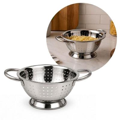 Escorredor de Massas Slim em Aço Inox Premium com Alças e Base Elevada para Cozinha Inox Yangzi