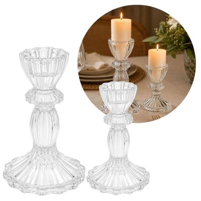Castiçal Decorativo Flor Star Design Sofisticado Transparente Yangzi
