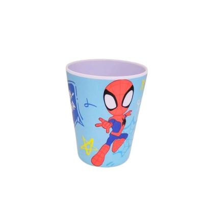 Copo Infantil Homem-aranha Melamina Reforçada 300ML Licenciado para Lanches e Refeições Vermelho