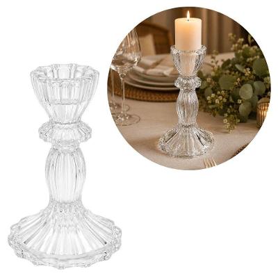 Castiçal Decorativo Flor Star com Design Sofisticado em Estilo Cristal Transparente Yangzi