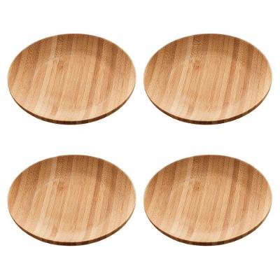 Conjunto de Pratos Verona 4 Peças Bambu para Aperitivos e Petiscos Lyor