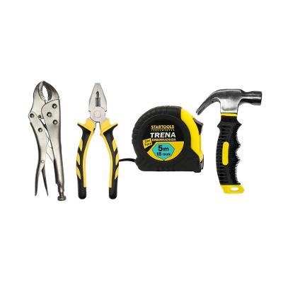 Kit Ferramentas Martelo Trena Alicate 8 e 10 Polegadas Cabos Ergonômicos Startools