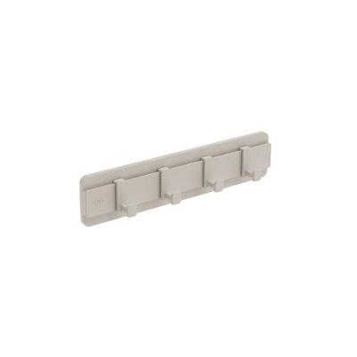 Organizador de Parede Flow com 4 Ganchos Deslizantes Base Ajustável para Lavanderia Branco Ou