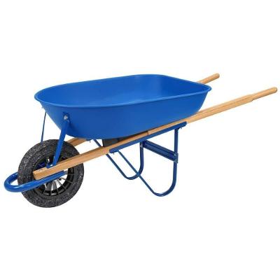 Carrinho de Mão 77704412 com Caçamba Rasa 50L e Bico Arredondado Azul Tramontina