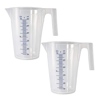 Jarra Graduada Bremen 500ML em Polietileno com Escala em Alto Relevo para Uso Doméstico Transparente