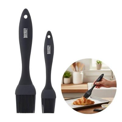 Jogo de Pincel Culinário BS40124 com Cerdas em Silicone para Cozinha Cinza Baker 2 UNIDADES