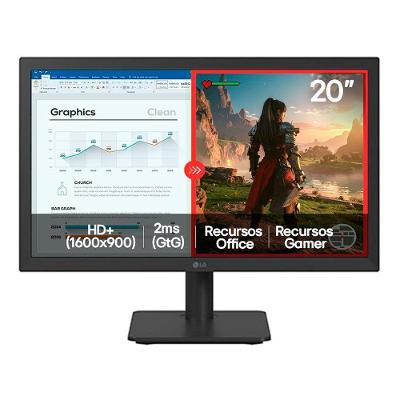 Monitor 20" 20U401A-B Full HD TN 75Hz 2ms Preto HDMI Wide 16:9 LG