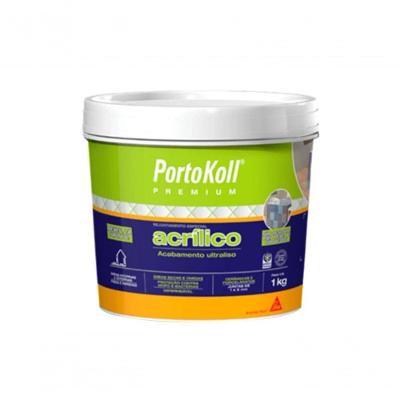 Rejunte Acrílico Portokoll Branco Antimofo 1kg com Acabamento Ultraliso 10CM 1KG