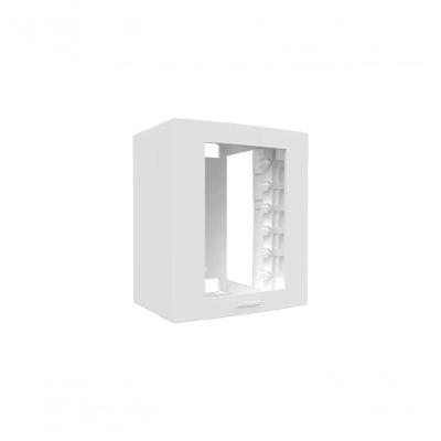 Placa + Caixa de Sobrepor para 3 Módulos Inova Pro Fácil com Design Ângulos Retos Branco Alumbra