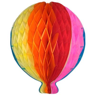 Decoração Festa Junina Balão Colmeia Papel Crepom e Papelão 25cm Amarelo NC Toys