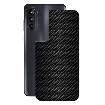 Película Para Moto G52 -Traseira Fibra Carbono Preta-Gshield