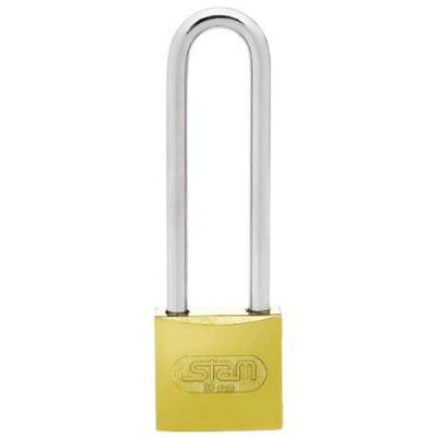 Cadeado 35mm Haste Longa com Alta Resistência Dourado Stam Metalúrgica 35CM