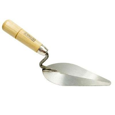 Colher de Pedreiro 8 Oval para Argamassa com Cabo de Madeira Marrom Dtools