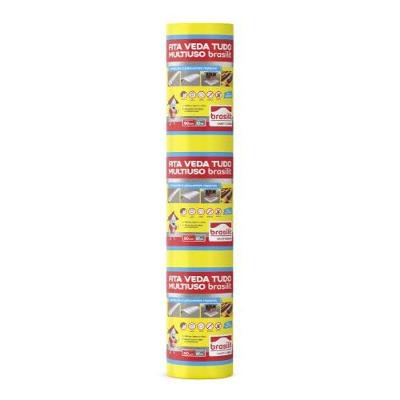 Fita Asfáltica para Impermeabilização Resistente Preto Brasilit 90CM 10M