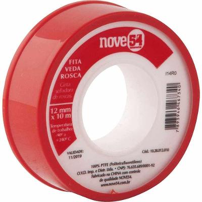 Fita Veda-rosca Nove54 com Vedação para Conexões Roscadas Branca Oster 12MM X 10M
