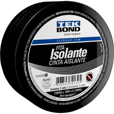 Fita Isolante Ostenvonder Anti-chamas Preto Tekbond 19MM X 10M