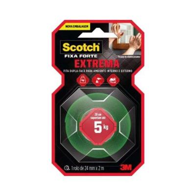 Fita Dupla Face Scotch Extreme 24MM X 2 METROS Fixação Permanente