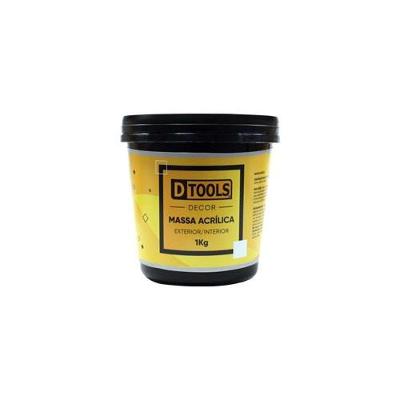 Massa Acrílica 1-4 para Nivelamento com Alto Poder de Enchimento Uso Interno e Externo Dtools 1KG