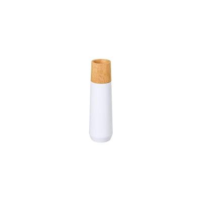 Moedor de Sal e Pimenta Realce Ajuste de Moagem Madeira Seringueira Branco Tramontina 19,7CM