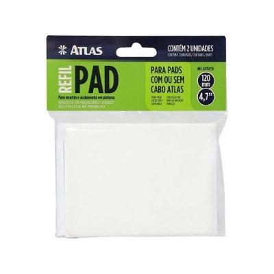 Refil para Pad 4,7'' Flocado Aplicação Uniforme Branco Atlas 120MM