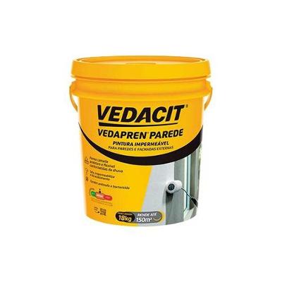 Pintura Impermeável Elástica VEDAPREN PAREDE com Proteção Contra Fissuras Branco Vedacit 18KG