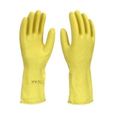 Luva de Segurança Luva Multiuso Látex Forrada Proteção Mecânica Antiderrapante Amarelo Imbat 7 (P)