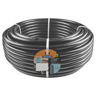 Mangueira de Irrigação 1-2 Preta PEBD 1 Camada 100m 2,0mm Tramontina