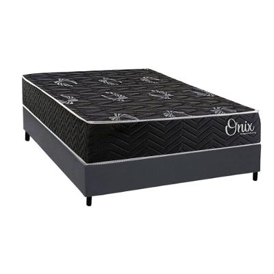Cama Box Casal Onix Espuma D28 Anatômico Tecido Cinza Kappesberg 138CM