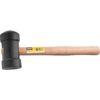 Martelo de Borracha 60mm Extremidade Plana e Abaulada Preto Vonder 60MM