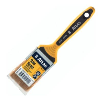 Pincel para Pintura 419-5 Trincha Cerdas Brancas Selecionadas Amarelo Atlas