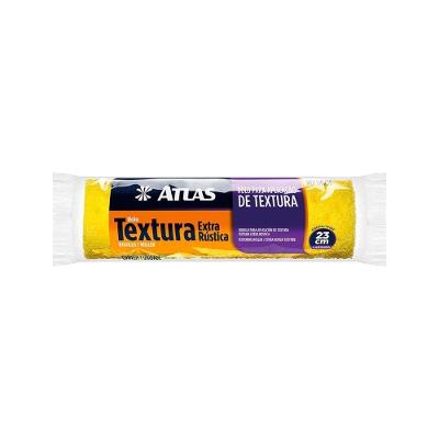 Pincéis Atlas Rolo de Textura Extra Rust de Espuma Amarelo 23CM