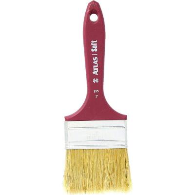 Pincel para Pintura 355-7 com Cerdas Naturais Macias para Verniz e Stain Branco Atlas 3