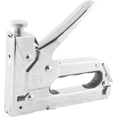 Grampeador Pinador Manual para Artesanato e Estofados com 600 Grampos Prata Vonder