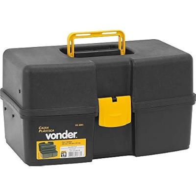 Caixa Plástica Organizadora VDO2549 com 3 Bandejas Azul Vonder