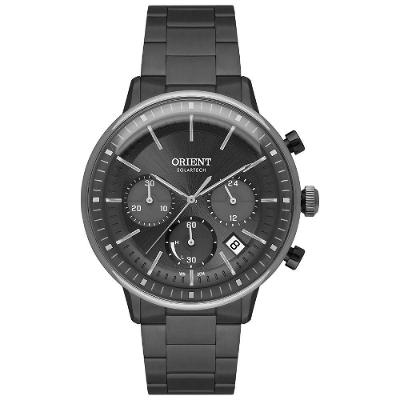 Relógio Masculino Orient Neo Vintage Solartech Cronógrafo em Aço Inox Preto MTSSC045