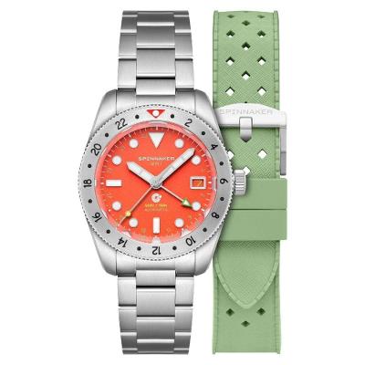 Relógio Masculino Croft GMT Automatic Aço Inox Flame Red SP-5157-33 Relógios Seiko