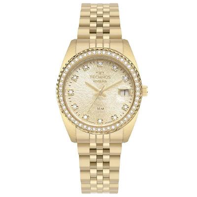 Relógio Feminino Riviera 2117LFK-1D de Aço Inox Dourado Technos