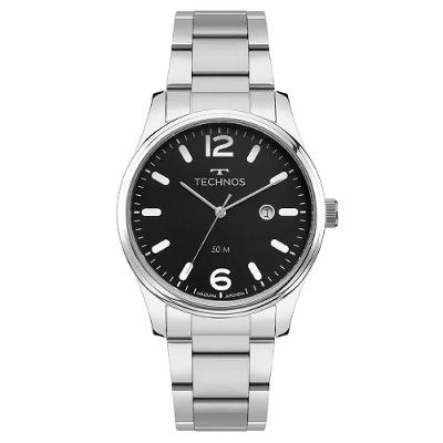 Relógio Masculino 2115tzu-1p Analógico Aço Inox Prata Technos