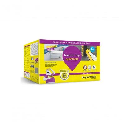 Impermeabilizante Tecplus Top Caixa 4kg com Resistência à Pressão Cinza Quartzolit 4KG