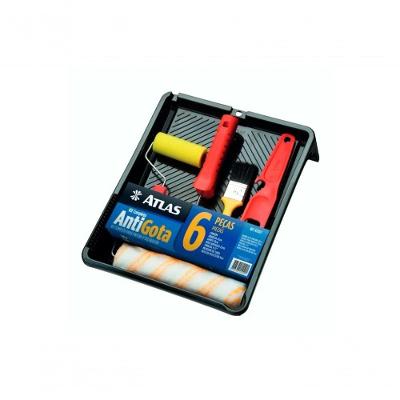 Kit de Pintura Antigota AT1017 Completo 6 Peças para Tintas Acrílica Preto Atlas