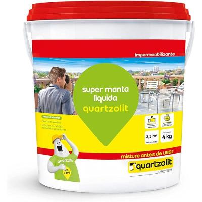 Super Manta Líquida 31170.03.34.053 Impermeabilizante Flexível Fácil Aplicação Branco Quartzolit