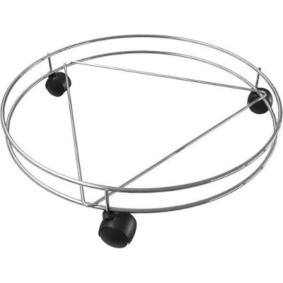 Suporte para Botijão de Gás 614 Multiuso Aço Carbono com Rodinhas Cromado Stolf 30,5CM