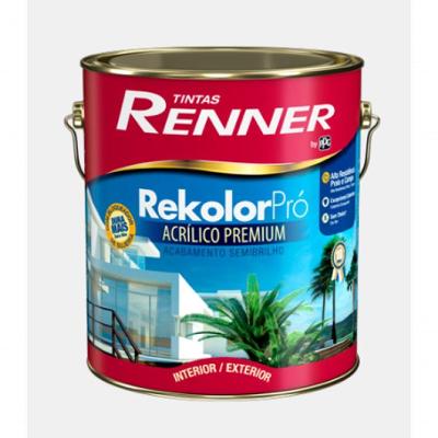 Tinta Acrílica Rekolor Semibrilho Acabamento Sofisticado Branco Tintas Renner 3,26L
